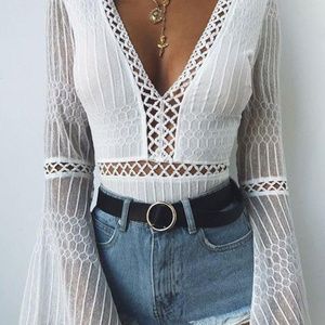 Tiger Mist Alaska Bodysuit White